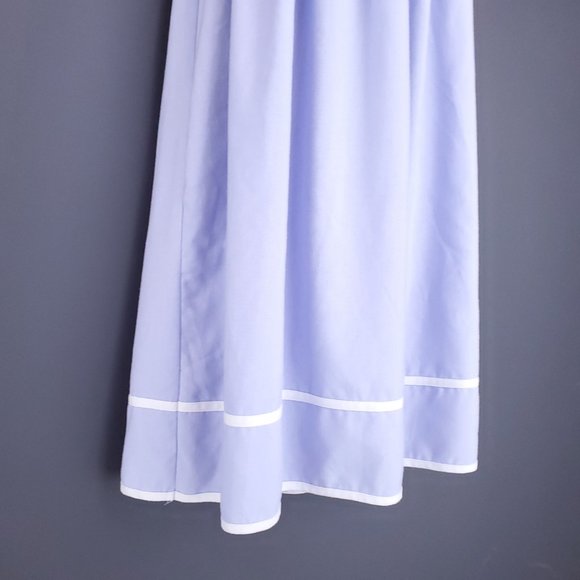 VINTAGE Babydoll Dress Empire Waist Lavender Purple Bow 60s Cotton Size S - Picture 4 of 8